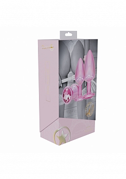 Ouch! Paris Collection -  Metal Anal Plug Set - Pink