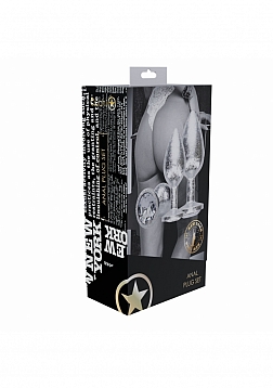 Ouch! New York Collection -  Metal Anal Plug Set - Silver