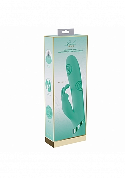 VIVE - Mimi - Rechargeable Triple Motor - G-Spot Vibrating and Tapping Rabbit - Green