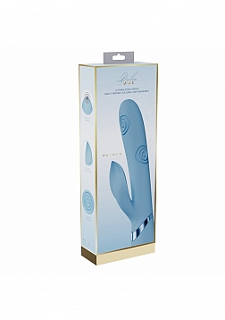 VIVE - Fronda - Rechargeable Triple Motor - G-Spot VIbrating and Tapping Leaf Clit Stimulator - Blue
