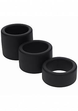 LEVELZ - Liquid Silicone Ball Strap Set of 3 (S,M,L) 34mm - Black