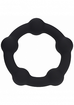 LEVELZ - Beaded Silicone Cock Ring - S - 30mm - Black
