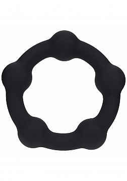 LEVELZ - Beaded Silicone Cock Ring - M - 35mm - Black