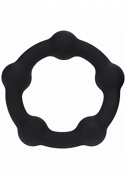 LEVELZ - Beaded Silicone Cock Ring - L - 45mm - Black