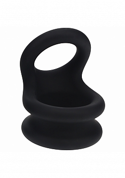 LEVELZ - Wide Double O Silicone Cock Ring - S - Black