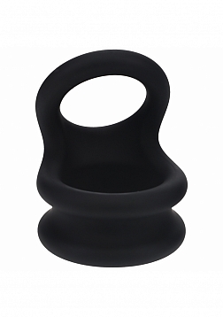 LEVELZ - Wide Double O Silicone Cock Ring - L - Black
