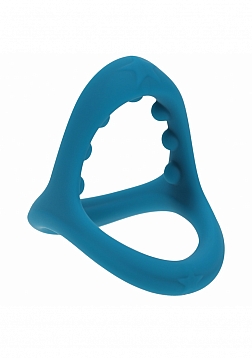 LEVELZ - Soft Bead Grip Silicone Cock & Ball Ring - Teal