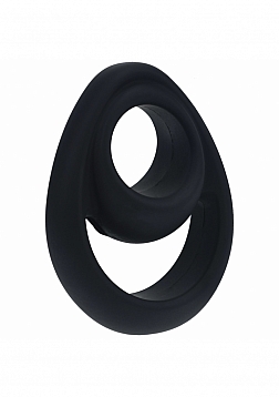 LEVELZ - Double Ergo Silicone Cock Ring - Black