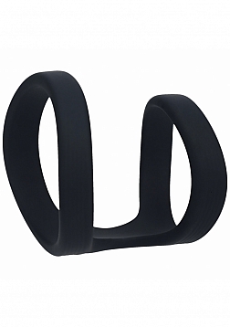 LEVELZ - 2 Loop Silicone Cock Ring - Black