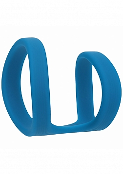 LEVELZ - 2 Loop Silicone Cock Ring - Teal