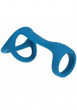 LEVELZ - Tri O Silicone Shaft Cock & Ball Ring - Teal