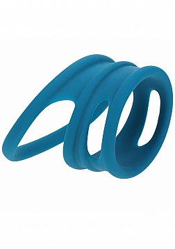 LEVELZ - Set of 4 Silicone Cock & Ball Rings - Teal