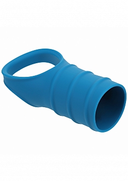 LEVELZ - Silicone Cock Ring & Ribbed Sleeve - Teal