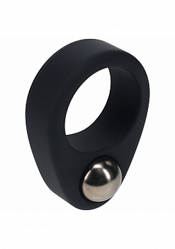 LEVELZ - Liquid Silicone Single Weighted Ball Cock Ring - Black