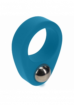 LEVELZ - Liquid Silicone Single Weighted Ball Cock Ring - Teal