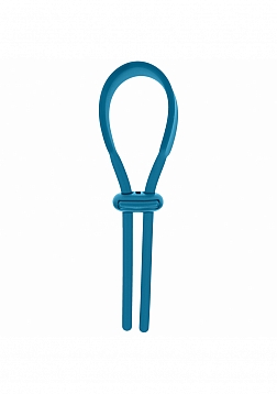 LEVELZ - Wide Adjustable Silicone Lasso Cock Ring - 5mm - Teal
