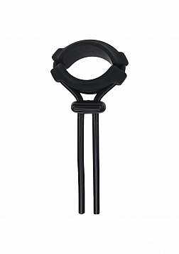 LEVELZ - Detachable Wide Adjustable Silicone Lasso Cock Ring - 5mm - Black