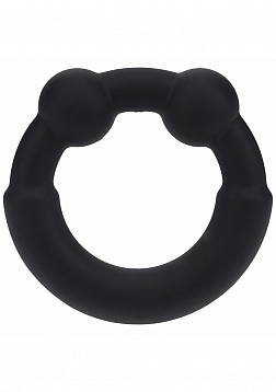 LEVELZ - Metal & Silicone Cock Ring - Black