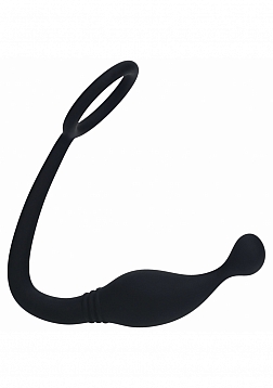 LEVELZ - Silicone Cock Ring with Prostate Stimulator - S - Black