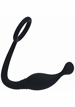 LEVELZ - Silicone Cock Ring with Prostate Stimulator - M - Black