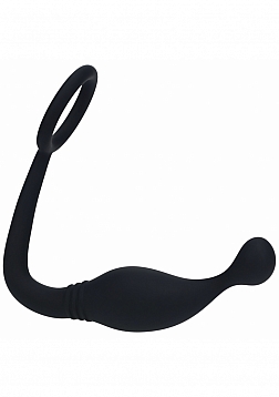LEVELZ - Silicone Cock Ring with Prostate Stimulator - L - Black