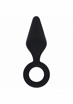 LEVELZ - Silicone Anal Plug with Loop - Small - Black