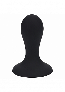 LEVELZ - Single Rattle Liquid Silicone Anal Plug - Small - Black