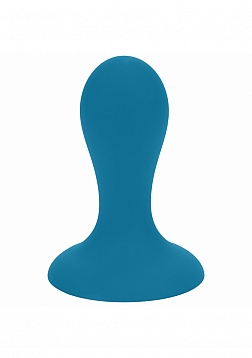 LEVELZ - Single Rattle Liquid Silicone Anal Plug - Small - Teal