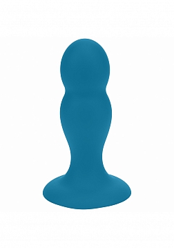 LEVELZ - Double Rattle Liquid Silicone Anal Plug - Medium - Teal
