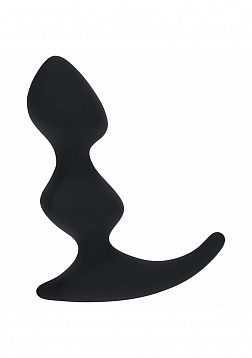 LEVELZ - Full Double Ripple Silicone Prostate Massager - Black