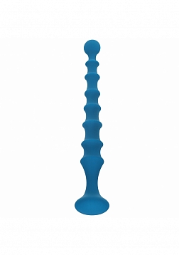 LEVELZ - Ribbed Silicone Flared Anal Probe - Teal