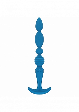 LEVELZ - Multi Textured Silicone Flared Anal Probe - Teal