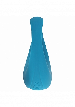 LEVELZ - Vibrating Liquid Silicone Cock & Ball Ring - Teal