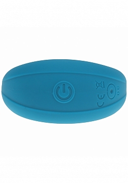 LEVELZ - Vibrating Liquid Silicone Cock & Ball Ring - Teal