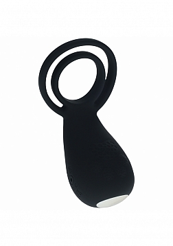 LEVELZ - Vibrating Cock and Ball Ring  with Paw Stimulator - Black