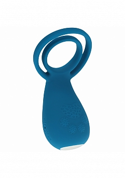 LEVELZ - Vibrating Cock and Ball Ring  with Paw Stimulator - Teal