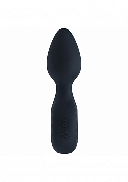 LEVELZ - Vibrating Silicone Anal Plug with Loop - Black