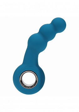 LEVELZ - Vibrating Beaded Silicone Prostate Massager with Loop - Teal