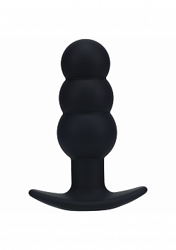 LEVELZ - Tri Bulb Vibrating Silicone Anal Plug - Black