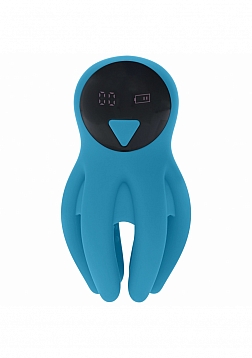 LEVELZ - Digital Vibrating Silicone Penis Head Stimulator with Tentacles - Teal