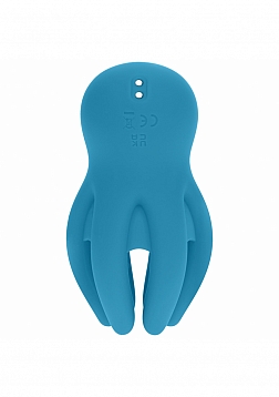LEVELZ - Digital Vibrating Silicone Penis Head Stimulator with Tentacles - Teal