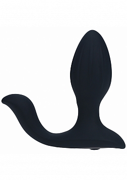 LEVELZ - Vibrating & Rotating Silicone Anal Plug with Ball Stimulator - Black