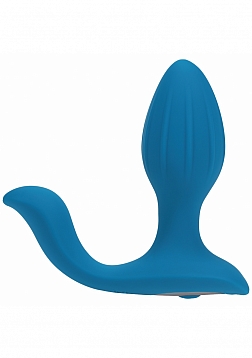LEVELZ - Vibrating & Rotating Silicone Anal Plug with Ball Stimulator - Teal