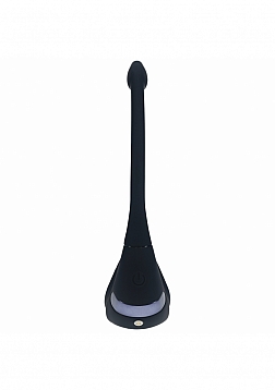 LEVELZ - Remote Control Vibrating Silicone Tri O Cock Ring with Prostate Stimulator - Black