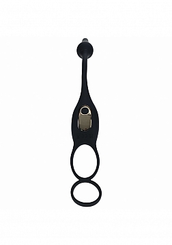 LEVELZ - Vibrating Silicone Prostate Stimulator with Cock & Ball Ring - Black