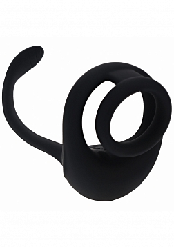 LEVELZ - Dual Motor Silicone Cock Ring with Prostate Stimulator - Black
