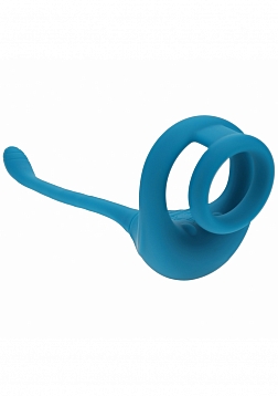 LEVELZ - Dual Motor Silicone Cock Ring with Prostate Stimulator - Teal