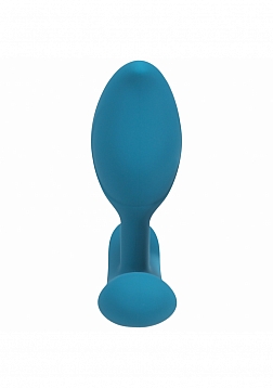 LEVELZ - Remote Control Vibrating Liquid Silicone Anal Plug - Teal