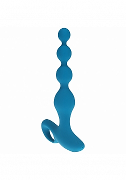 LEVELZ - Remote Control Beaded Vibrating Silicone Anal Plug  - Teal