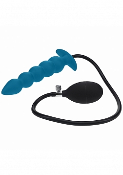 LEVELZ - Beaded Inflatable Silicone Anal Plug - Teal